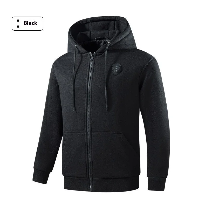2025 hommes femmes chauffage chaud décontracté éclairage vêtements intelligent unisexe électriquement chauffé à capuche Cardigan thermique sweat fermeture éclair