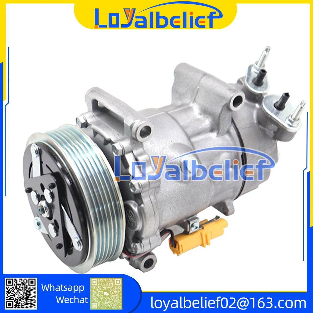 Auto AC Compressor For Peugeot 206 307 CC 508 Citroen C2 C3 9655191580 9684480480 6453XJ 6453QG 6453QE 6453QH 1450 1908