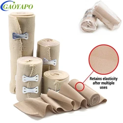 1 Roll Elastic Compression Bandage Wrap - Premium Quality with Hooks, Athletic Sport Support Tape Rolls for Ankle,Wrist,Sprains