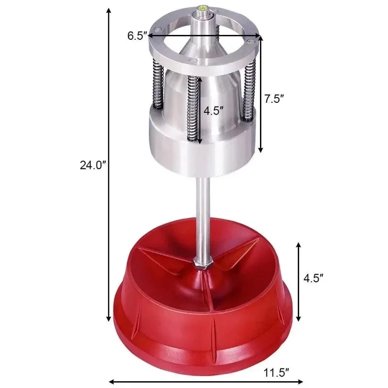 Equilibrador de roda de cubos portátil com nível de bolha, aro resistente, pneus, carros, caminhão, equilibra facilmente rodas com cubos de 1-1/2 