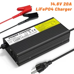 12V 20A Lithium Battery Charger 110-220V 4S 14.6V LiFePO4 Charger for 12V 50Ah 100Ah 200Ah 300Ah iron phosphate Battery Pack