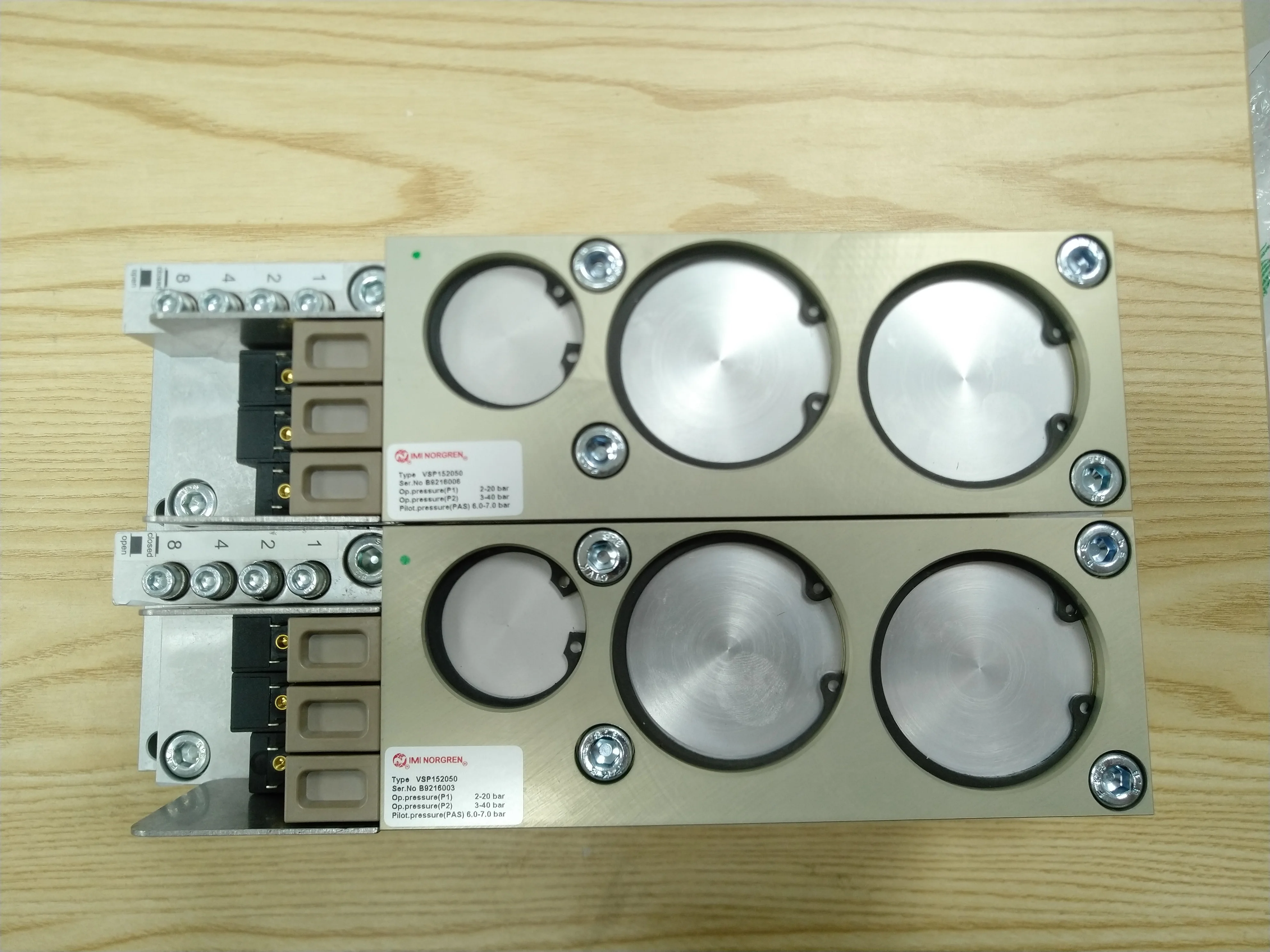 VSP152081IMI IMI NORGREN Aluminium Hardematal Solenoid Pilot Actuated PET Blow Valve Block for Stretch Blow Molding Machine