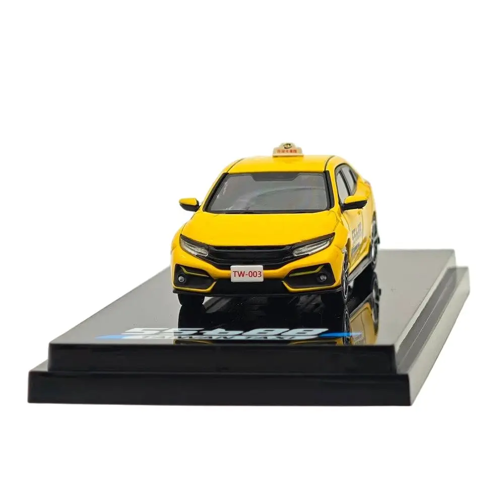 Hobby HJ64, Modelo a Escala 1/64 del Taxi Deportivo Hatchback FK7, HJ642018AT, Amarillo, Auto de Metal Fundido a Presión, Miniatura de Juguete, Colección de Modelos de Vehículos