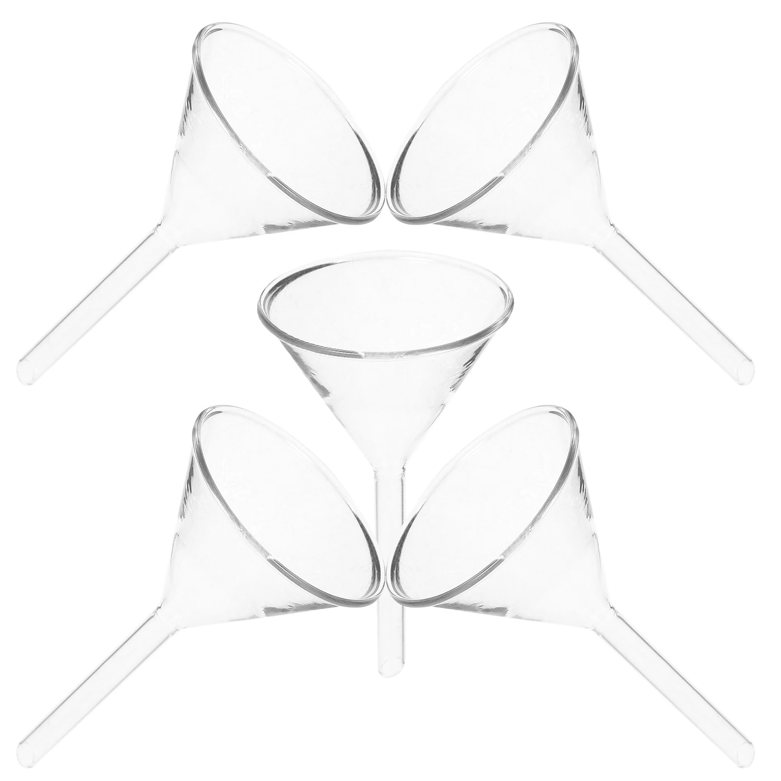 

5Pcs Glass Funnel 60Mm Thick High Temperature Resistant Professional Laboratory Triangle Funnel for Analytical Chemistry