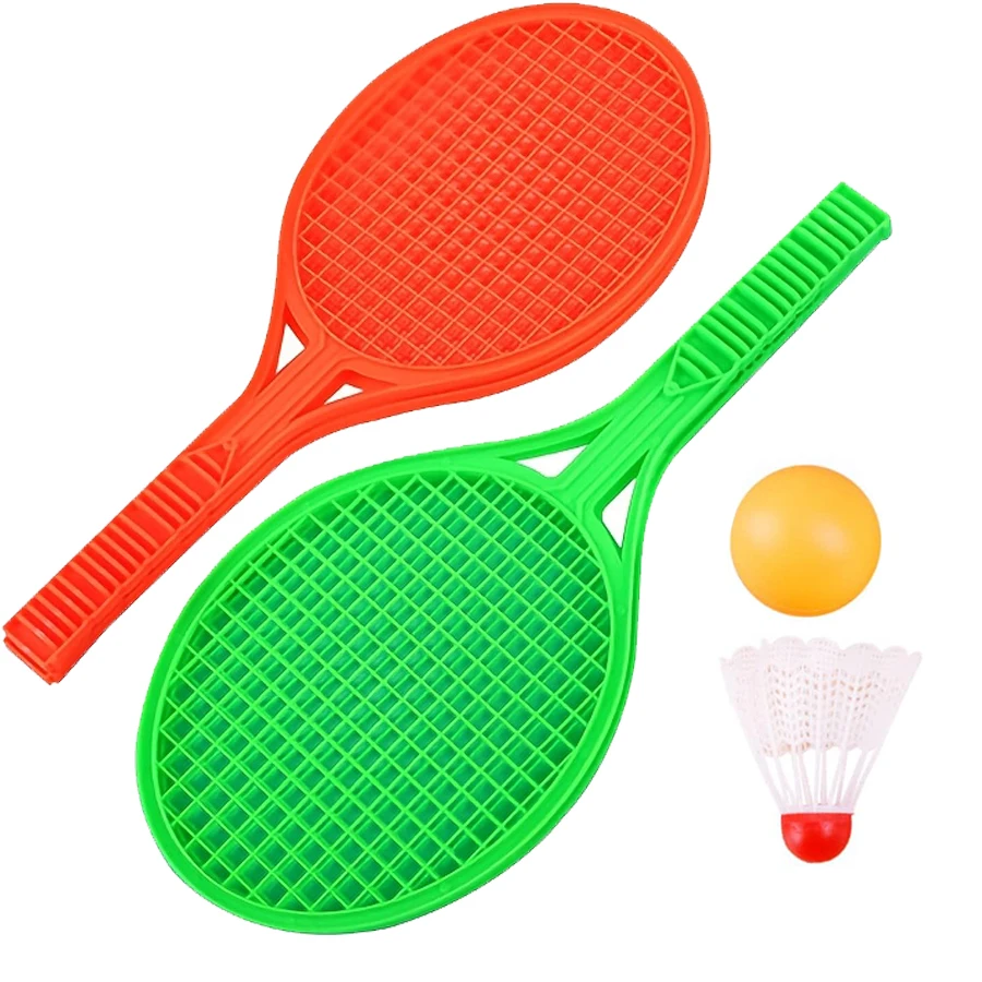 

4 шт./компл., мини-пластмассовый набор ракеток для настольного тенниса для бадминтона с 2 мячами, интерактивная игра, забавный подарок на день рождения для дома/на открытом воздухе JXB