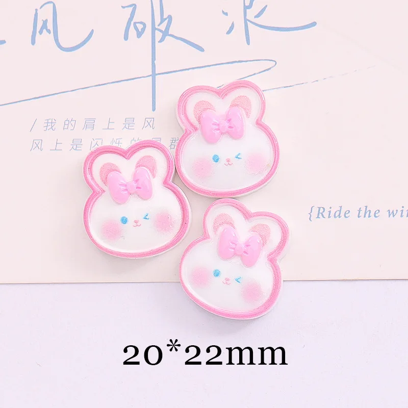 100pcs Resin Simulation Cartoon Animal DIY Scrapbooking For Headdress Hair Clip Decor Accessories