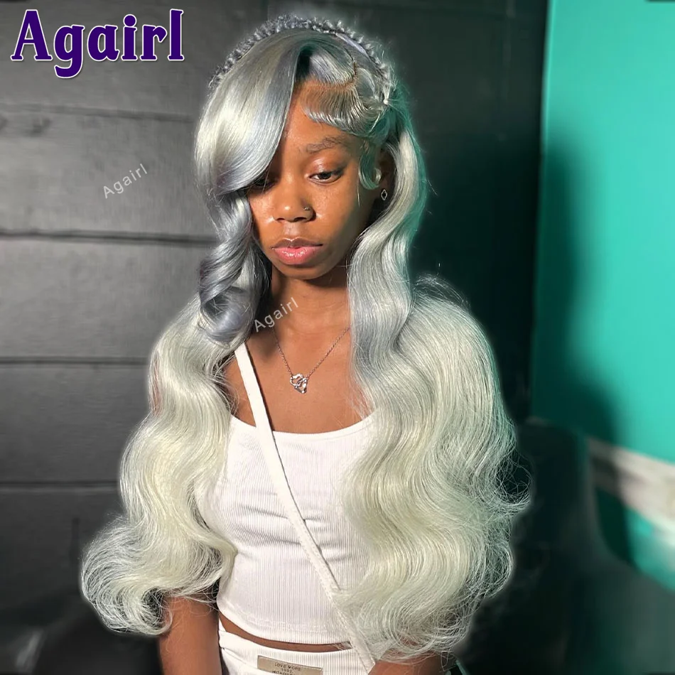 

Ombre Grey Blonde 613 Colored Human Hair Lace Front Wig 200% Density 13x4 13X6 Body Wave Lace Frontal Wigs For Women Pre Plucked