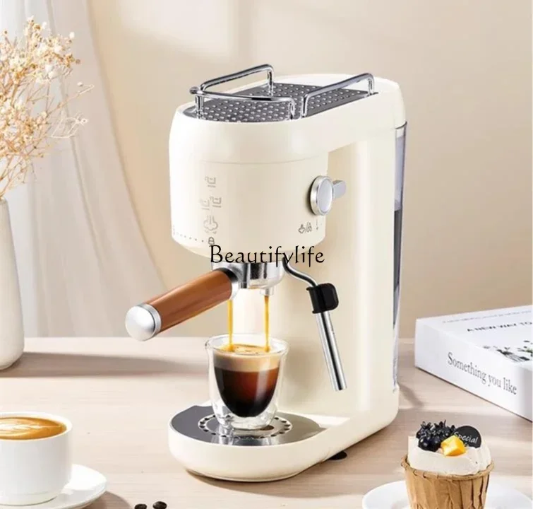 

Full semi-automatic coffee machine small steam milk foam American 110V US standard European standard Taiwan