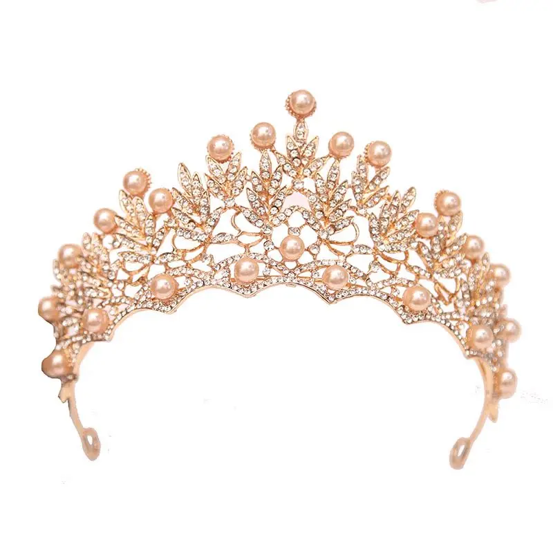 bridal-headgear-gold-pearl-crown-wedding-accessories-korean-wedding-crown-earrings-jewelry