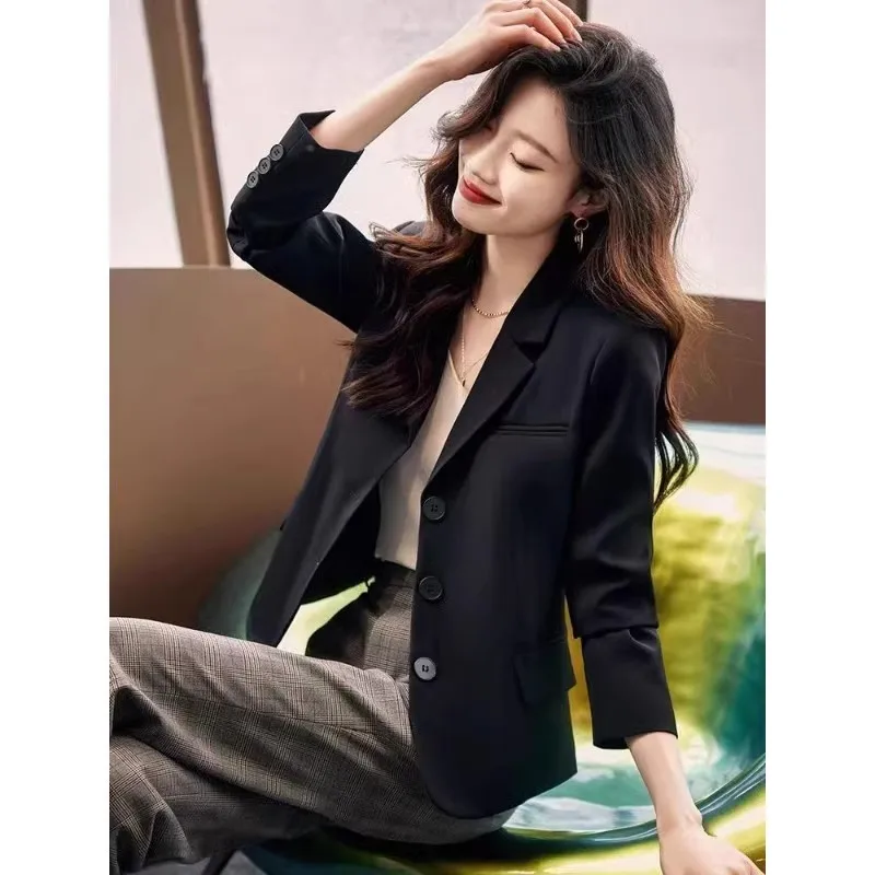 Caramel ort Casual Dames Jaet Lente Herfst Nieuwe Sle Koreaanse versie Quali Polyester Kantoor Geschikt
