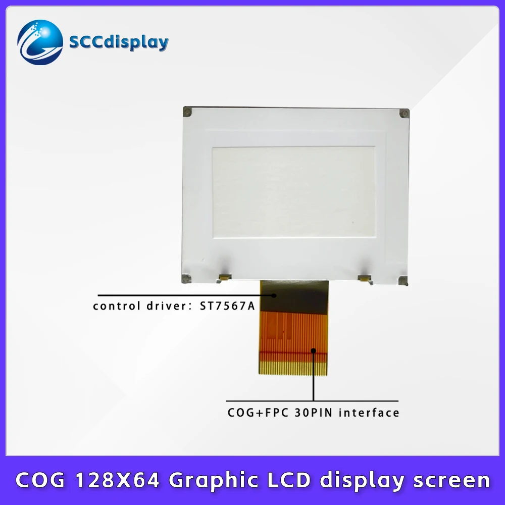 COG 12864 display screen JXD12864-653 FPC cable connection small-sized handheld device 128X64 LCD dot matrix instrument screen
