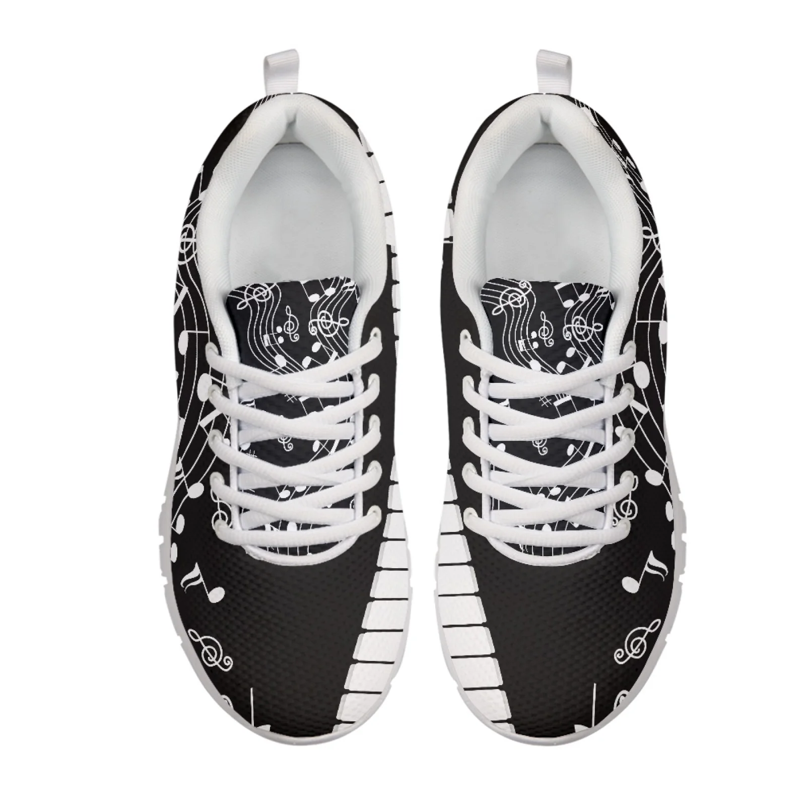 Coloranimal Music notes Walking Tennis Shoes Walking Shoes for Women Lace Up Walking Sneakers