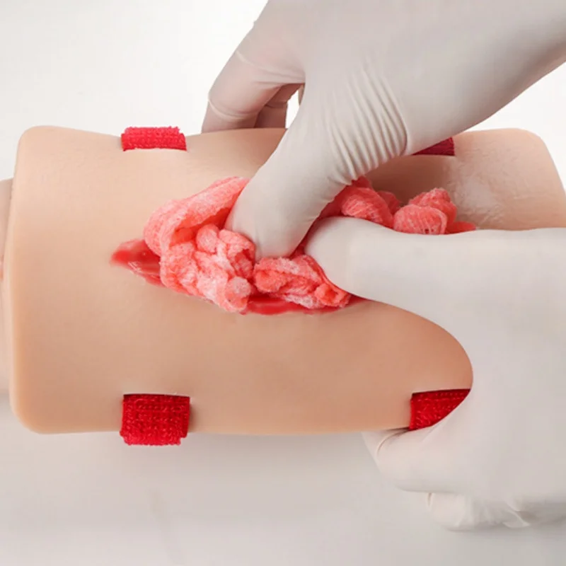PVC Trauma Simulated Wound Practice Module for Nurse Training & Schools Featuring Hemostasis & First-Aid Practice Manikins