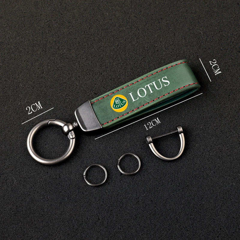 Premium leather Ultra-clear printing Metal fob key chain For LOTUS Accessories