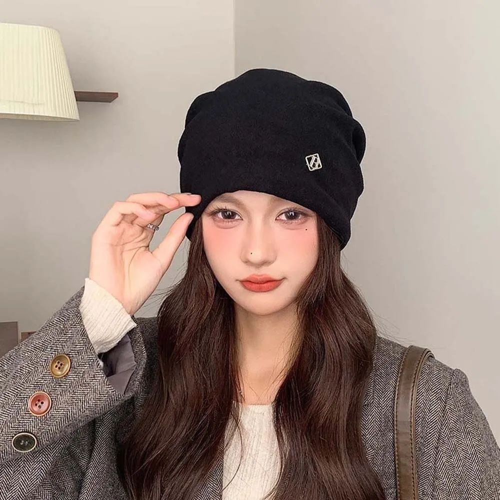 Elastic Slouchy Beanie Hat Breathable Solid Color Korean Style Cap Comfy Stretchable Baggy Skullies Bonnet Travel
