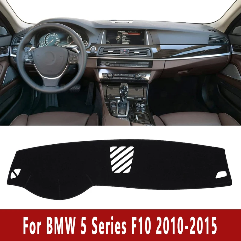 

Car Dashboard Mat Dash Cover Central Control Pad for BMW 5 Series F10 without HUD 2010-2015 Nonslip Cape Sunshade Accessories