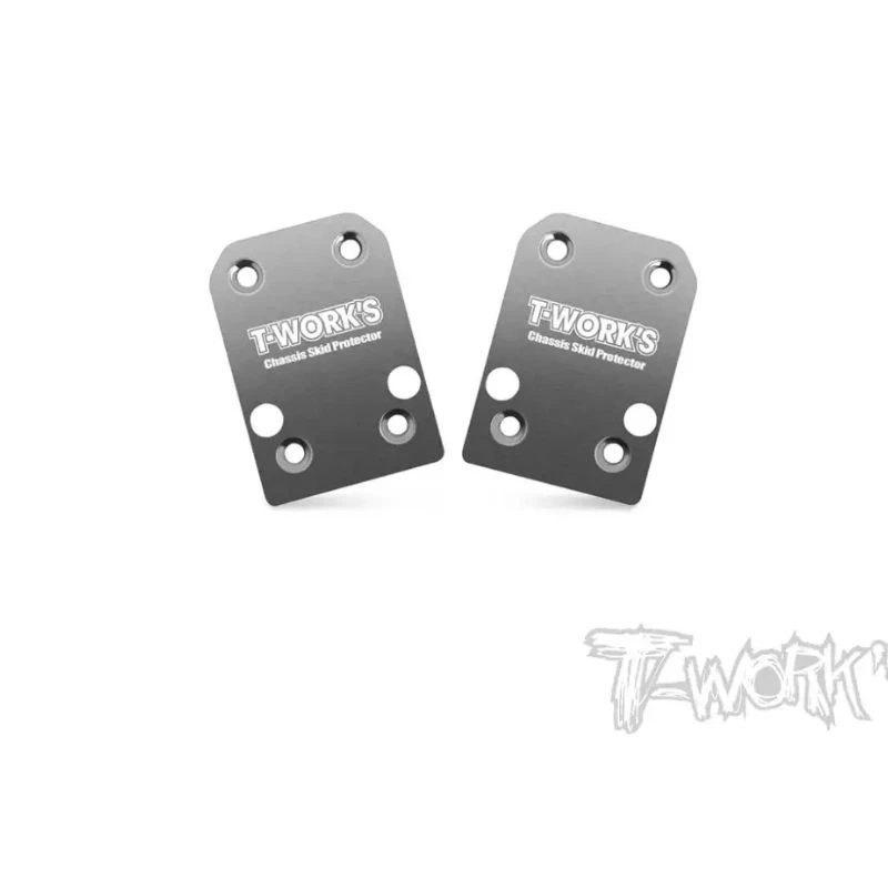 Original T work TO-220-22X-4 Stainless Steel Rear Chassis Skid Protector ( TLR 22X-4 ) 2pcs.Professional Rc part