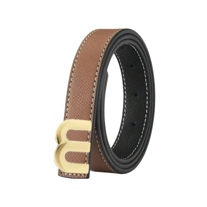 2025 Новый европейский регулируемый тонкий ремень из натуральной кожи с золотой пряжкой и буквами для женщин, дизайнерские универсальные джинсовые платья, костюмы