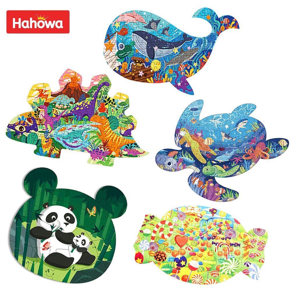 

Hahowa Dinosaur Puzzle Child City Animal Shapes Jigsaw Puzzles For Kids Educational Toy Education Toys For Children Without Box