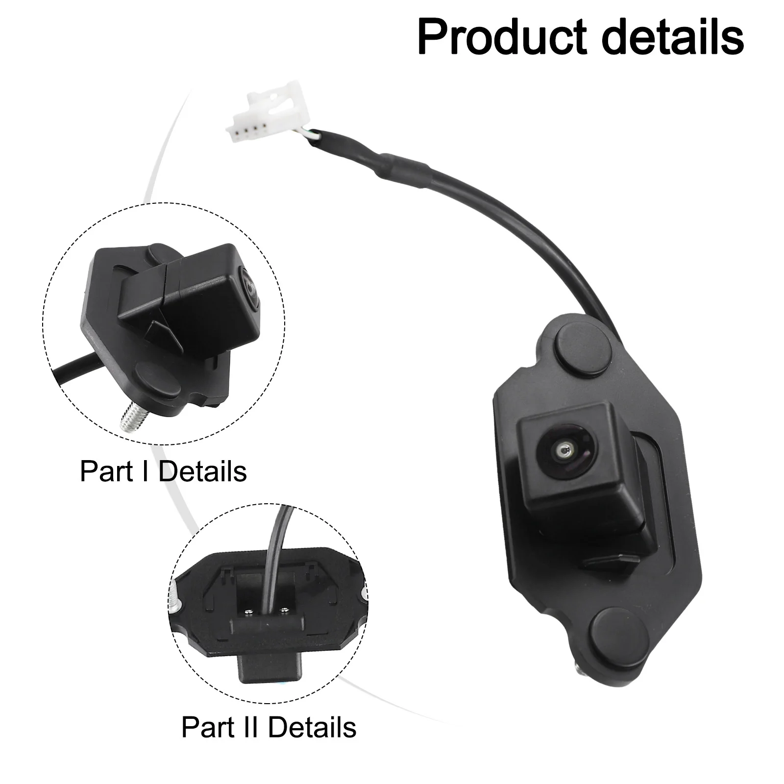 Câmera traseira para qashqai câmera de visão traseira assistência preto instalação rápida material abs fácil de usar