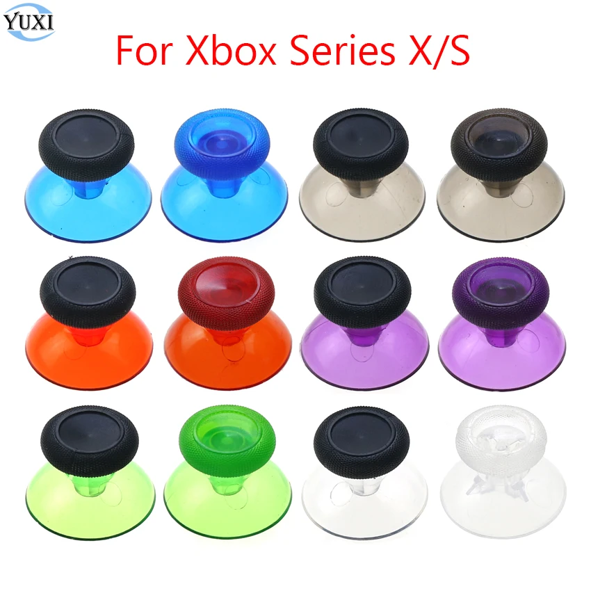 YuXi 2pcs Transparent Thumbsticks Cover Analog Grips Joystick Cap Replacement For Xbox Series X S Controller