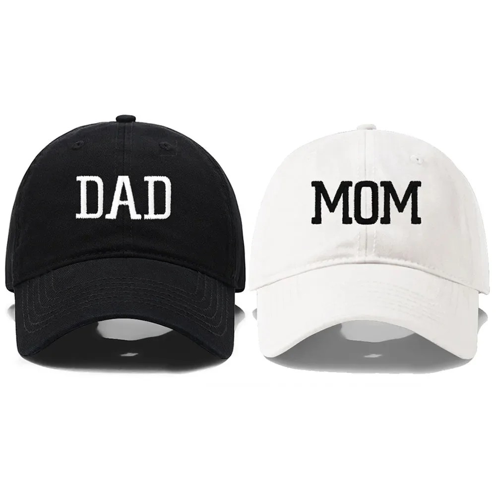 DAD MOM Embroidery Pure Cotton Mens Baseball Cap For Man Womnes Fashion Sport Golf Caps Sun Hat Dropshipping Adorno beisbol