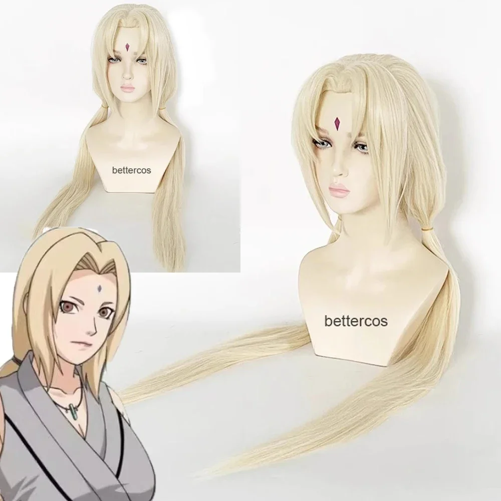 Perruque longue de cosplay Anime Tsunade pour femme, costume d'Halloween, accessoires sexy, taille unique, nouveau