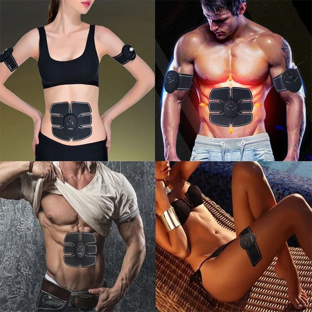 Usb recarregável muscular abdominal adesivos casa equipamentos de fitness inteligente instrumento fitness seis pacote músculos abdominais estimulador