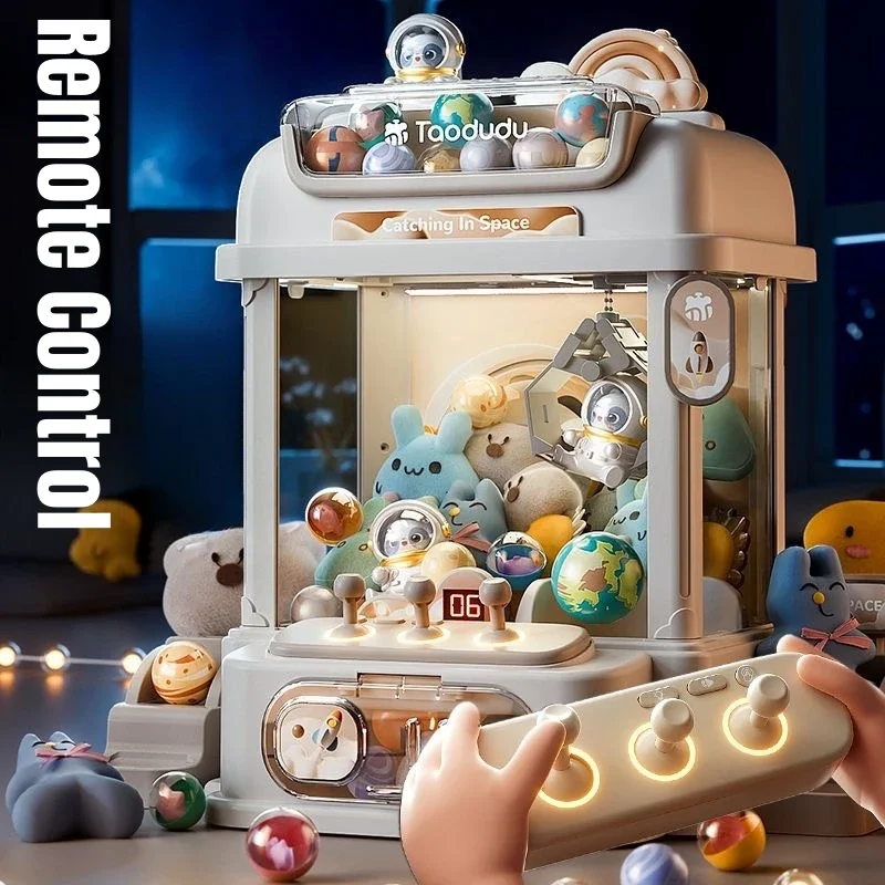 Children Claw Crane Machine Toy with Remote Control Coin Operated Play Game Automatic Doll Machines Kids Birthday Christmas Gift