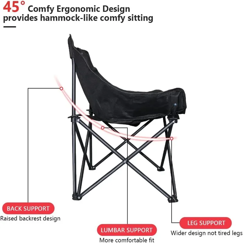 Outdoor Folding Chair Moon Chair Picnic Camping Car Chair Easy to Carry Easy to Use High Load Bearing Beach Chairs