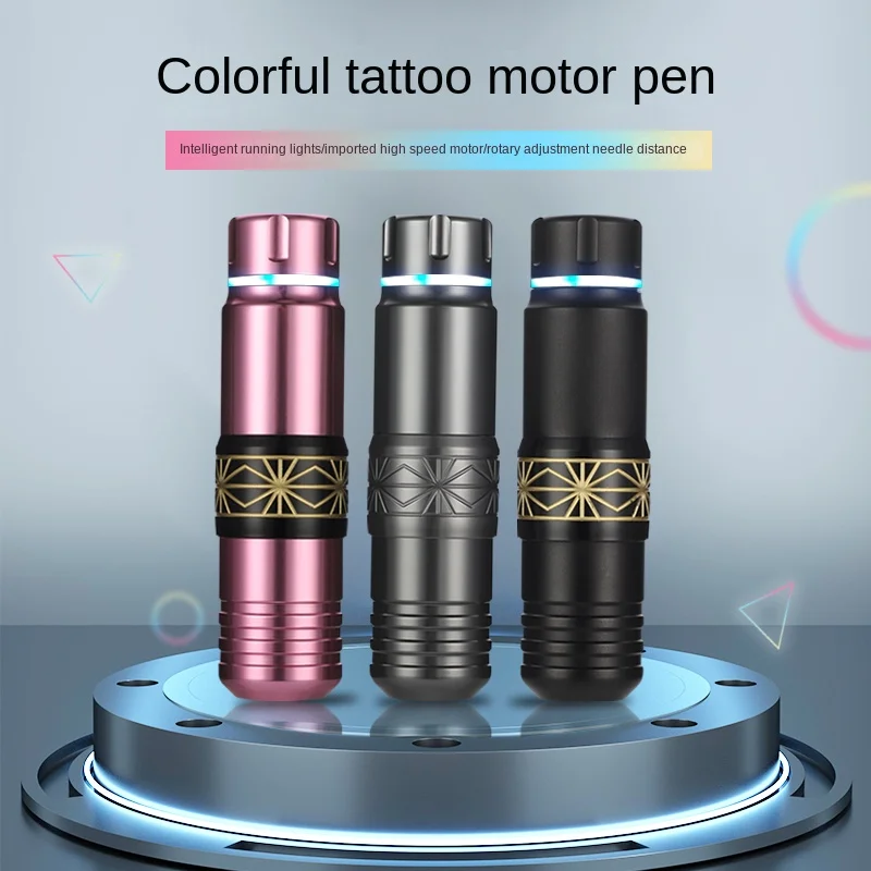 [Tattoo Machine Full Set] Tattoo Machine All-in-One Cutting Line Tattoo Color Professional Mute Hollow Cup Machine 4.0mm Stroke