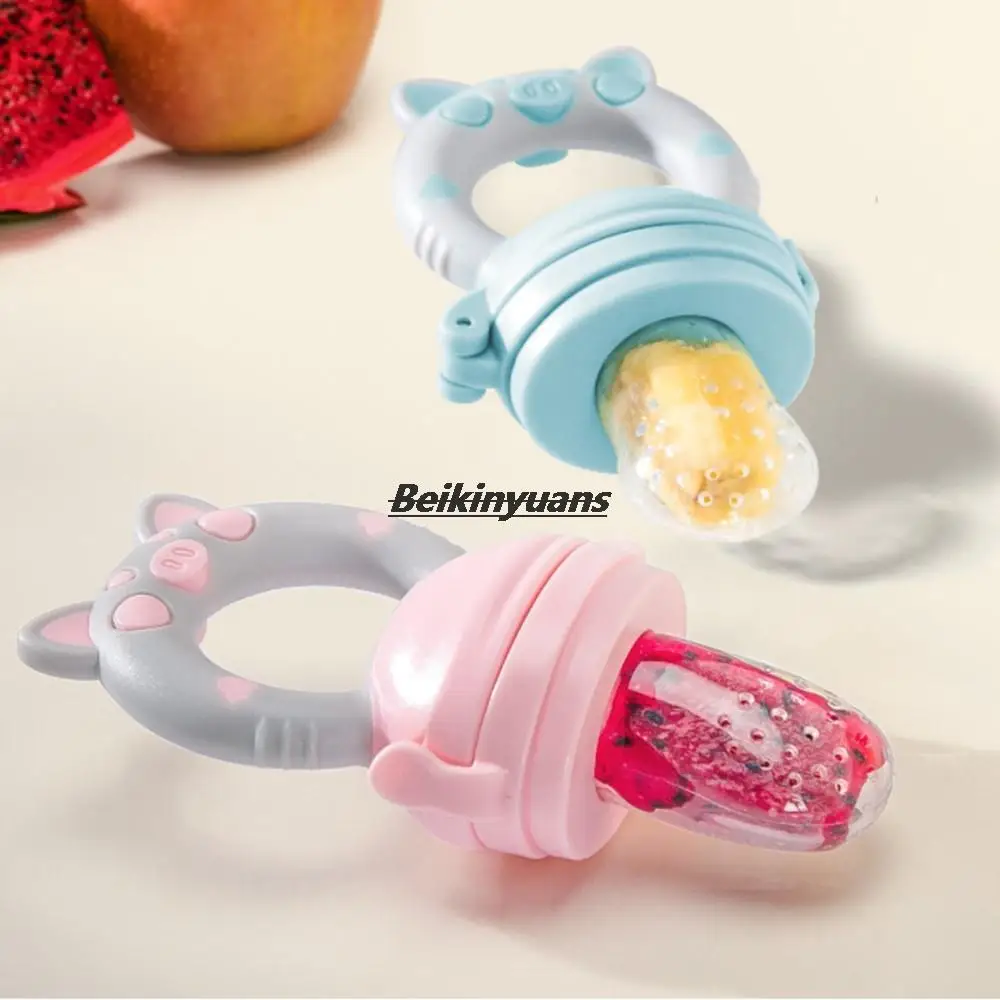 Silicone nipple Baby Pacifier Feeder Nipple Cartoon Chupetero Animal Infant Nipple Holder Newborn Fruit pacifier Silicona