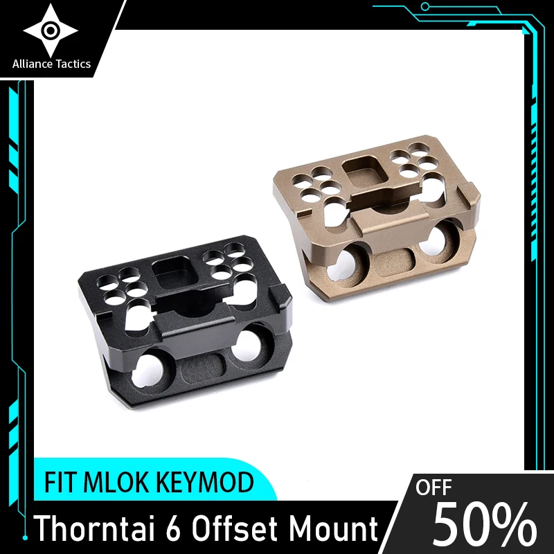 

Surefir Thorntai 6 Offset Scout Mount Metal MLOK Keymod Rail Tactical M600 M300 PLHv2 Weapon Light airsoft hunting accesorios