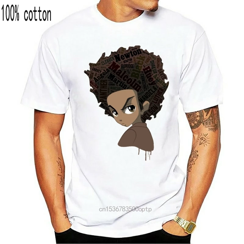 Huey Freeman - Black Power T Shirt Heroes tshirt heroes riley huey boondocks marcus garvey huey freeman african africa black