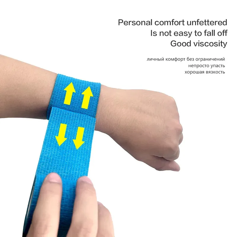 1/6/10/15 قطعة الأبيض 5 سنتيمتر الرياضة الذاتي لاصقة طبية مطاطية التفاف الشريط Elastoplast ل الركبة دعم وسادة إصبع الكاحل النخيل الكتف #2