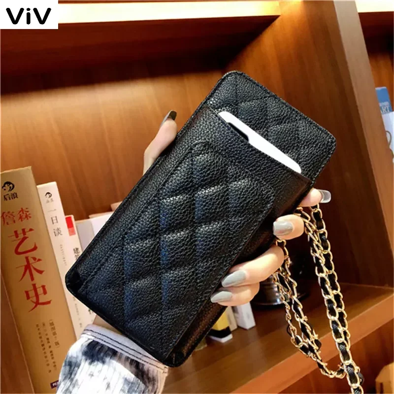 

Universal bag For 16pro 16plus iphone 11 12 13 14 15 16 ProMax Case Leather Wallet Card Fundas Samsung s22 S23 s24 Strap Cover