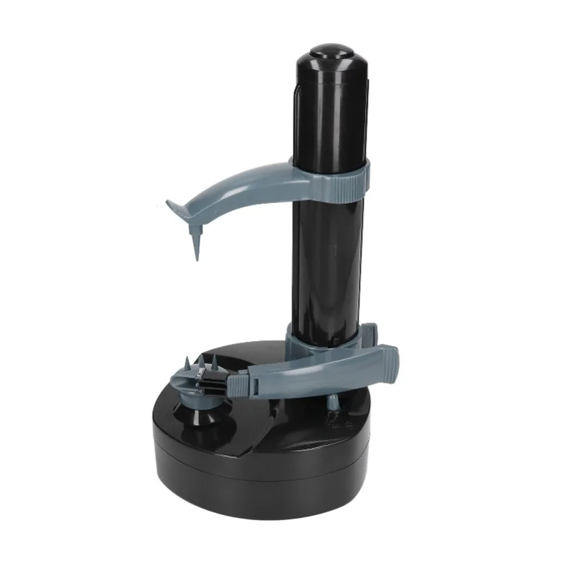 Electric Standing Peeler Multifunction Automatic Rotating Cutter Paring Tool For Kitchen Potato Vegetable FruitWhite/Black