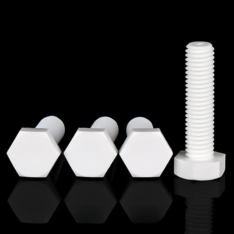 M10 M12 M14 M16 M20 White Nylon Plastic Insulated Outer External Hex Hexagon Head Cap Bolt Screw 8-100mm