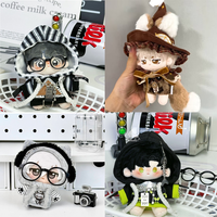 10cm Nunu Doll Hoodie 10cm Cotton Doll Delicate Striped Knitted Sweater Set No Attribute Clothes Mini Glasses Accessories