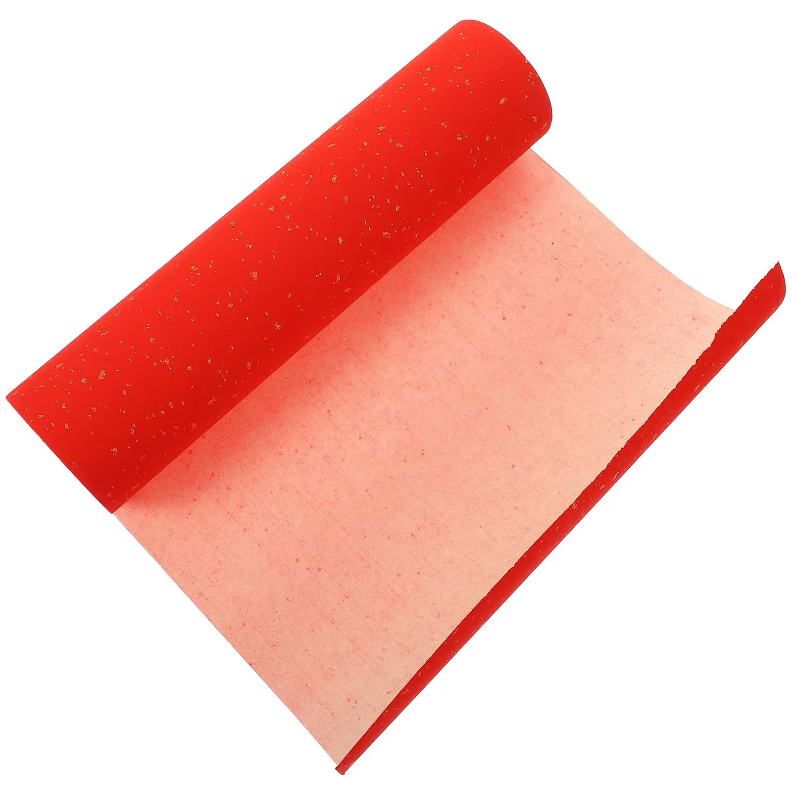 

Half Ripe Xuan Paper Rolling Chinese Painting Brush Calligraphy Red Rice Paper Roll for Calligraphy Practice, Half Raw Ripe Xuan