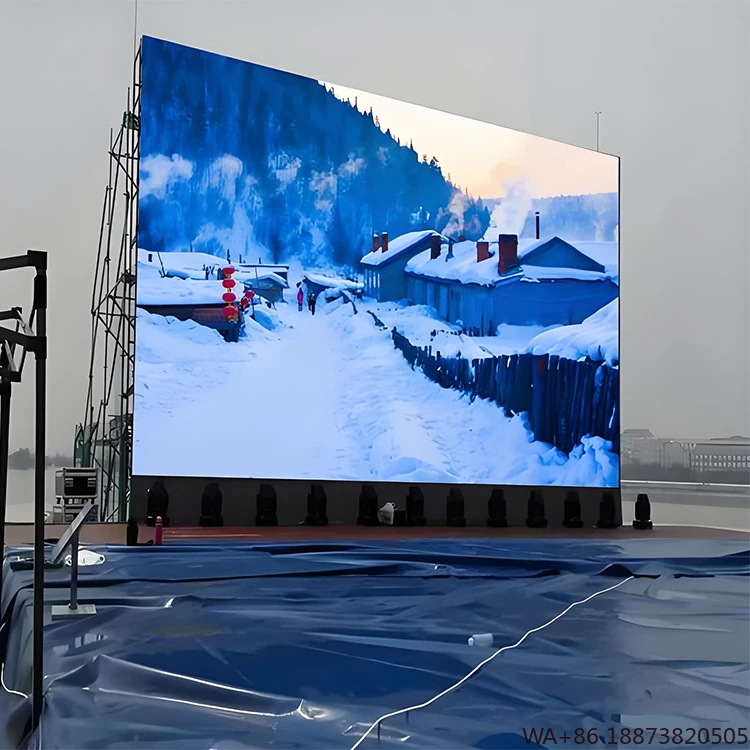 Display LED de alta qualidade P4.81 Tela externa à prova d'água 500 * 500mm Parede de vídeo de palco gigante para aluguel