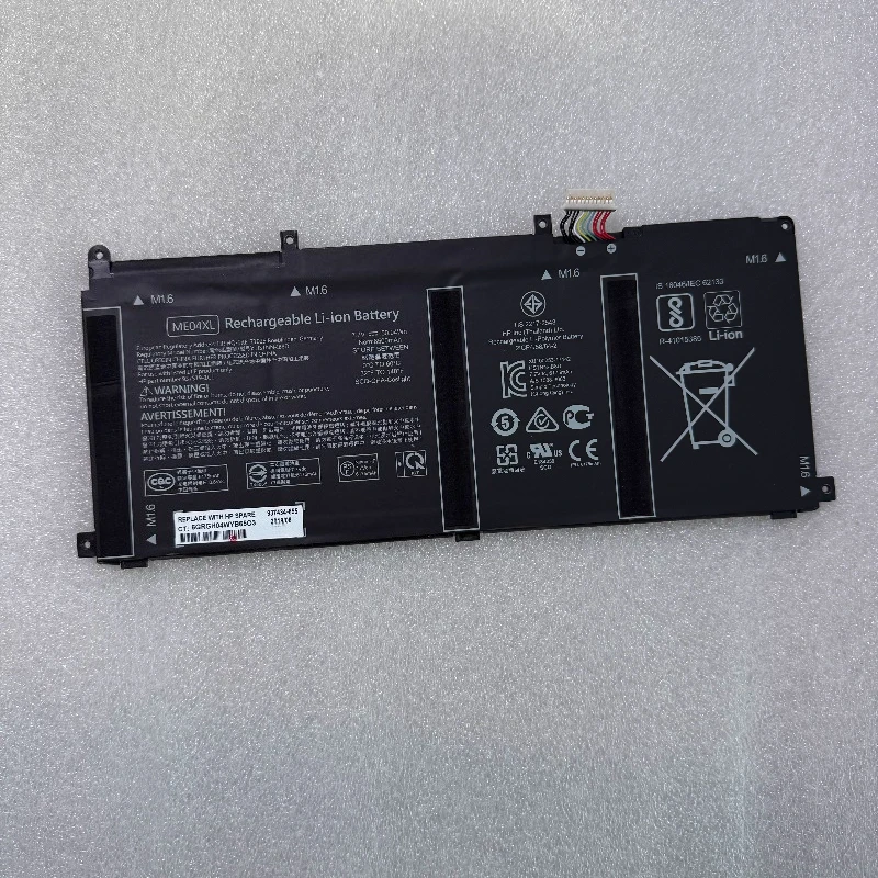 Newly 7.7V 6500mAh 50.04Wh ME04XL Laptop Battery For HP ELITE X2 1013 G3 HSTNN-IB8D 937519-1C1 937434-855 937519-171 Notebook