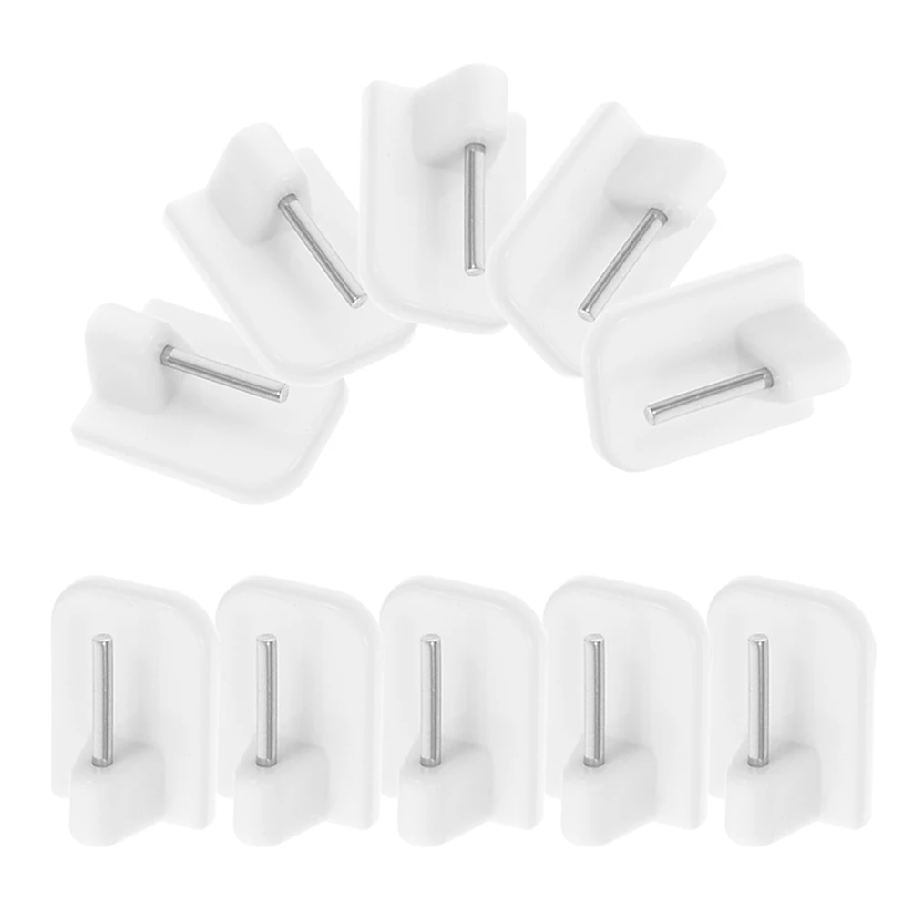 

30Pcs White Curtain Hooks Plastic Installation Secure Hold for Blinds Bamboo Curtains Window Drapery Track