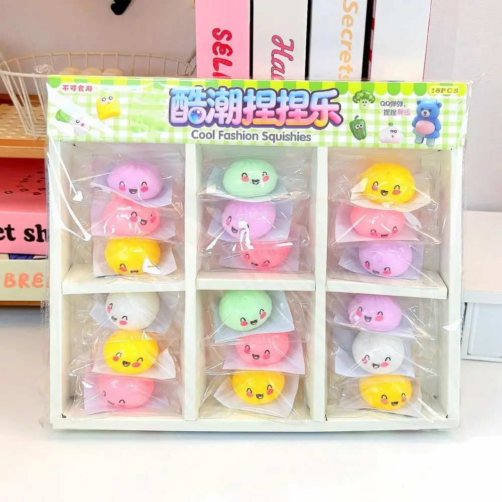 Boys Girls Simulation Dumpling Squishy Colorful Baozi Modeling Squishy Dumpling Cute Soft Pinch Sensory Fidget Ball Adults