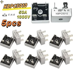 5 unids/lote KBPC5010 puente de diodo KBPC5010 50A 1000V puentees de diodo rectificador KBPC 5010 rectificador de potencia componentes electrónicos diodo