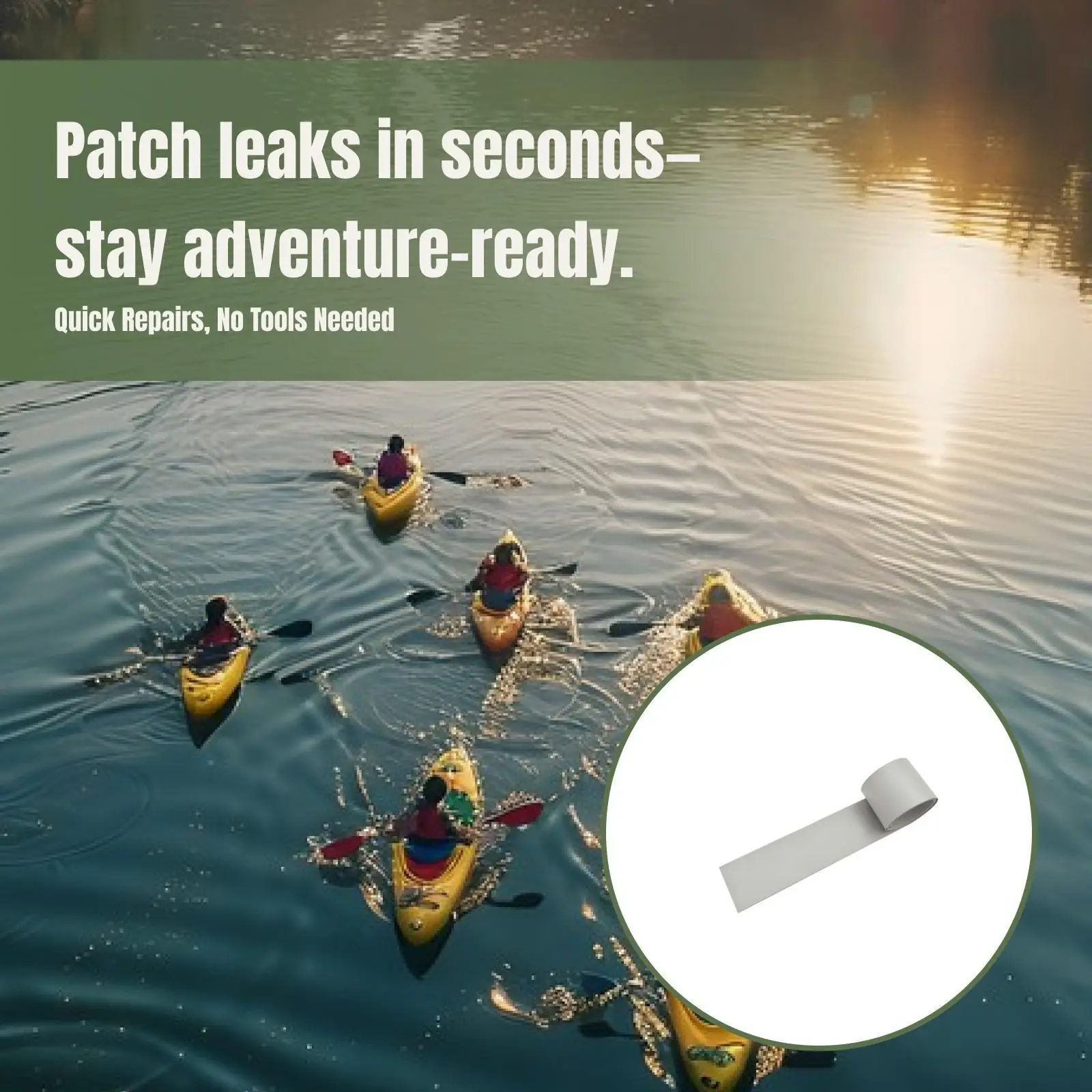 رقعة إصلاح PVC مقاومة للماء وقابلة للنفخ بحرية/درنغ/RIB متوسطة الرمادي مقاس 51 × 1000 مم #4