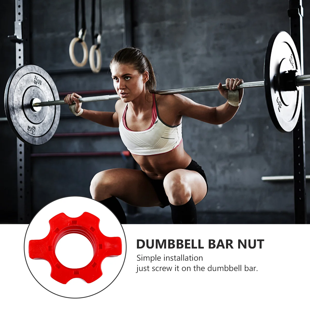 4 Pcs Dumbbell Bar Nut Barbell Fixing Accessories Home Gym Equipment Svrew Fitness Dumbells Plastic Fitting