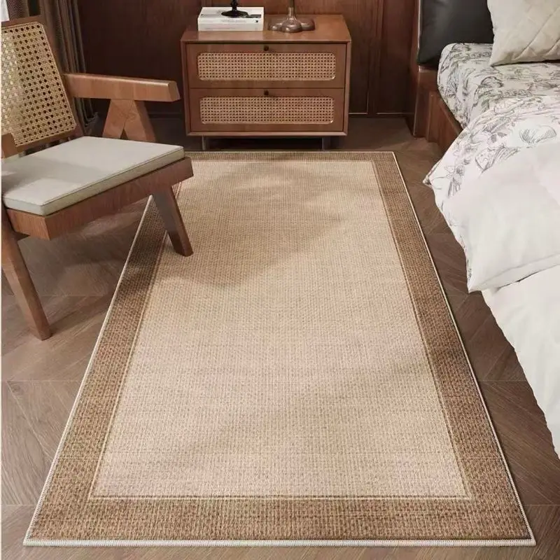 VIKAMA Wabi Sabi Geometric Plush Long Carpet Bedside Runner Non Slip for Living Room Bedroom Hallway Study Bay Window Home Decor