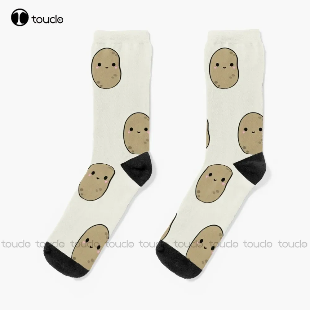 

Cute Potatoes Potatoes Kawaii Socks Girls Crew Socks Personalized Custom Unisex Adult Teen Youth Socks Halloween Christmas Gift
