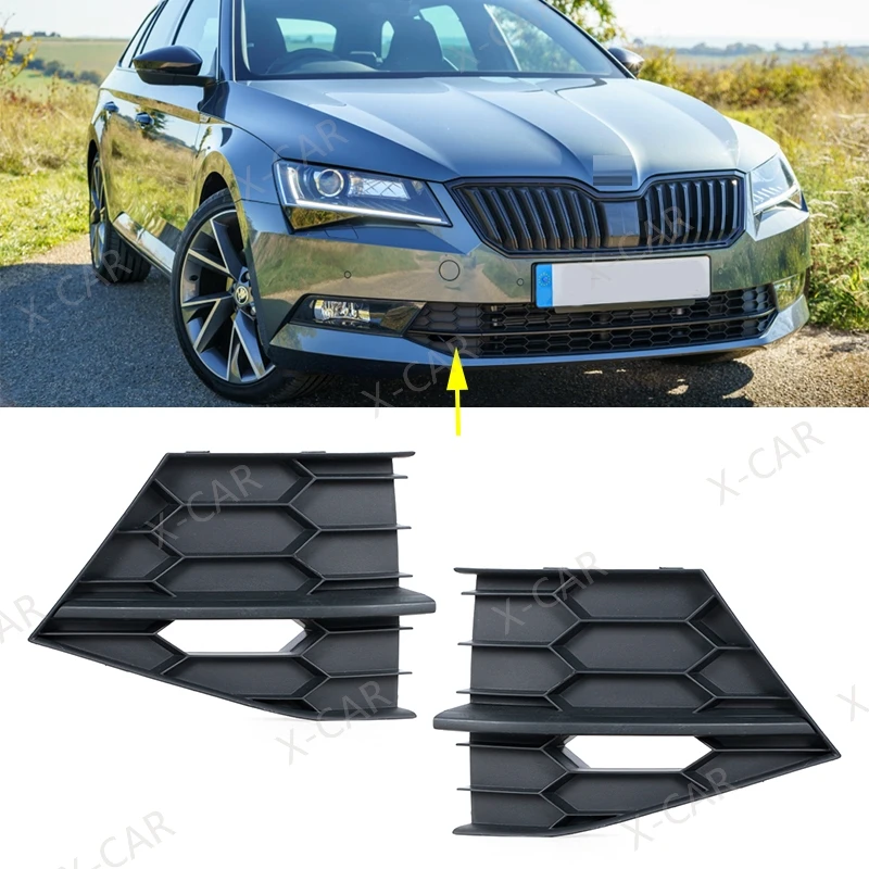 

Car Front Bumper Lower Center Trim Grille Cover Frame For Skoda Superb 2015 2016 2017 2018 2019